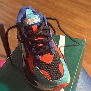 Puma RS-X Sneakers in Orange, Black & Teal